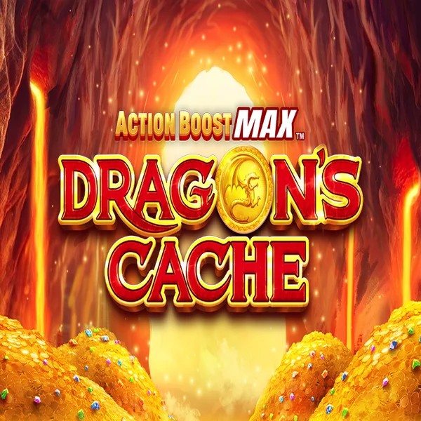 Slots logo of Action Boost Max Dragon's Cache from SpinPlay Games at Yoyo Casino