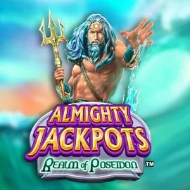Almighty Jackpots – Realm of Poseidon slot logo by Novomatic at Yoyo Casino