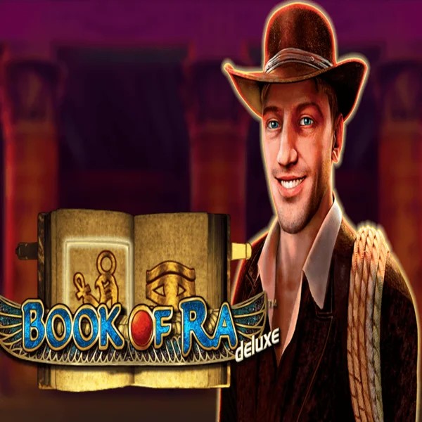 Slots logo of Book of Ra Deluxe from Novomatic at Yoyo Casino