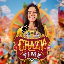 Crazy Time online game logo by Evolution on yoyosspin.com