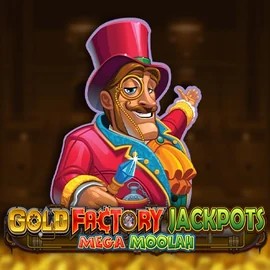 Play Gold Factory Jackpots Mega Moolah slot by Aurum Signature Studios on yoyosspin.com