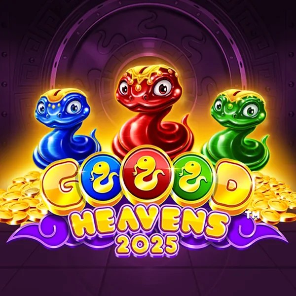 Goood Heavens slot logo by Rarestone Gaming at Yoyo Casino