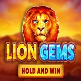 Lion Gems Hold and Win online game logo by Playson on yoyosspin.com